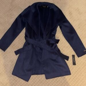NEW WITH TAGS! TAHARI Womens Marilyn Wool Blend Winter Wrap Coat - Size Small